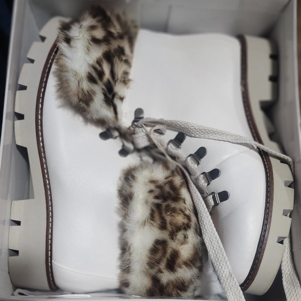 White winter boots
